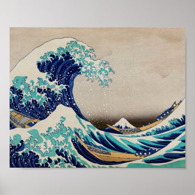Hokusai Great Wave off Kanagawa. Vintage japan art Poster (Front)