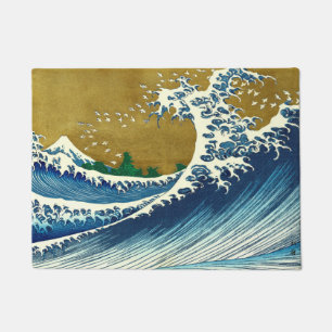 Hokusai Great Wave Pattern: Japanese Ukiyo-e Art Doormat