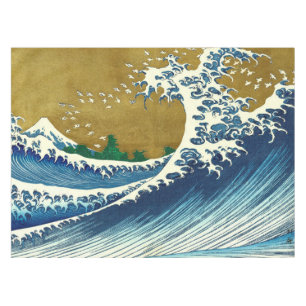 Hokusai Great Wave Pattern: Japanese Ukiyo-e Art Tablecloth