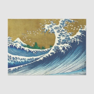 Hokusai Great Wave Pattern: Japanese Ukiyo-e Art Tissue Paper