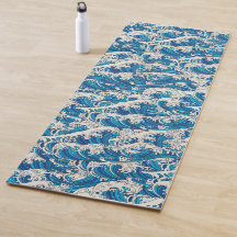 Hokusai Great Wave Pattern Nautical Blue Ocean