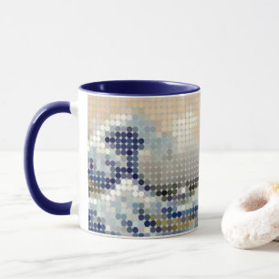 Hokusai "Great Wave" Pixeldot Mug
