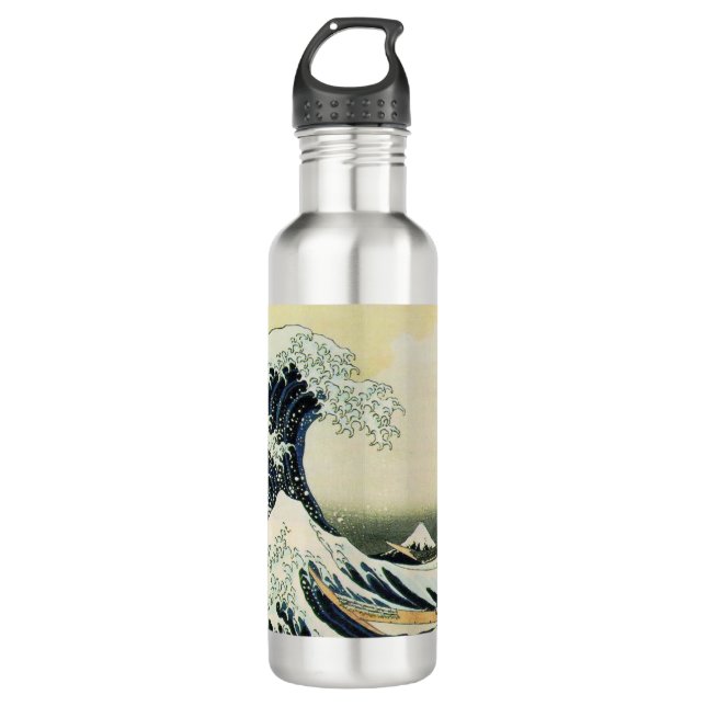 Hokusai Great Wave Water Bottle (Front)