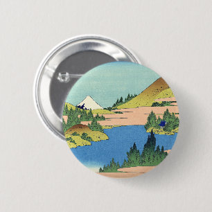 Hokusai Hakone Lake in Sagami Province 6 Cm Round Badge