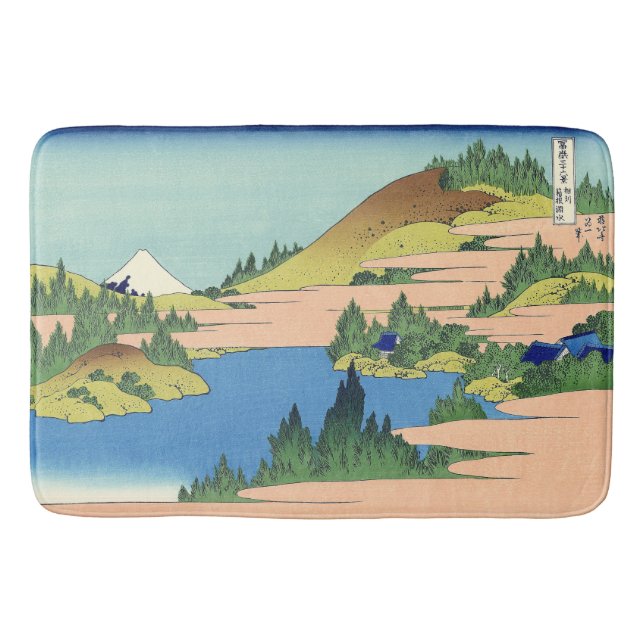 Hokusai Hakone Lake in Sagami Province   Bath Mat (Front)