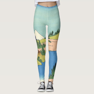 Hokusai Hakone Lake in Sagami Province Leggings