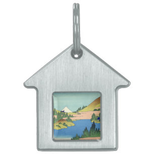 Hokusai Hakone Lake in Sagami Province Pet ID Tag