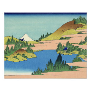 Hokusai Hakone Lake in Sagami Province Poster