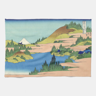 Hokusai Hakone Lake in Sagami Province Tea Towel