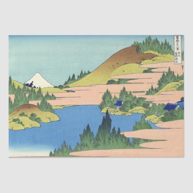Hokusai Hakone Lake in Sagami Province   Tissue Paper (Front)