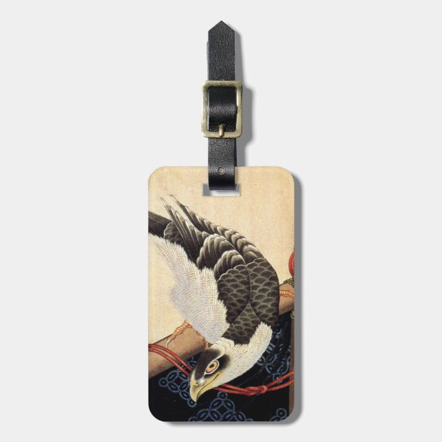 Hokusai Hawk Luggage Tag (Front Vertical)