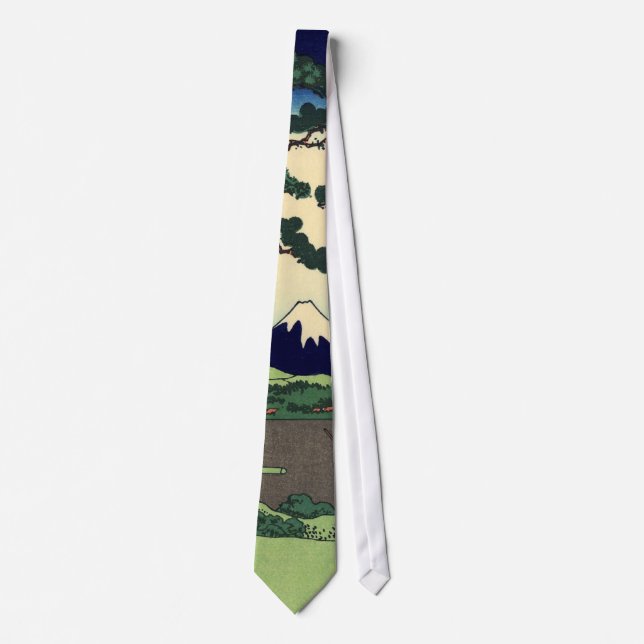Hokusai Hodogaya on the Tokaido Mount Fuji Kyoto Tie (Front)