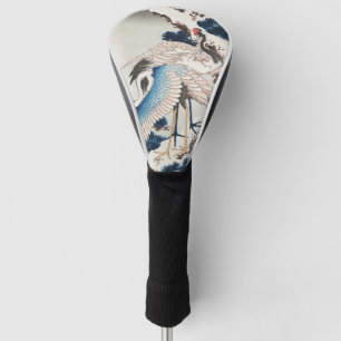 Hokusai Japanese Art Two Cranes Snowy Pine Golf Head Cover