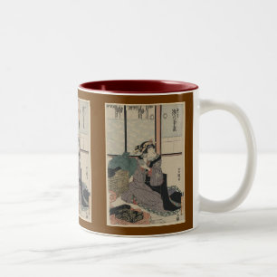 HOKUSAI Japanese Artwork Two-Tone Coffee Mug