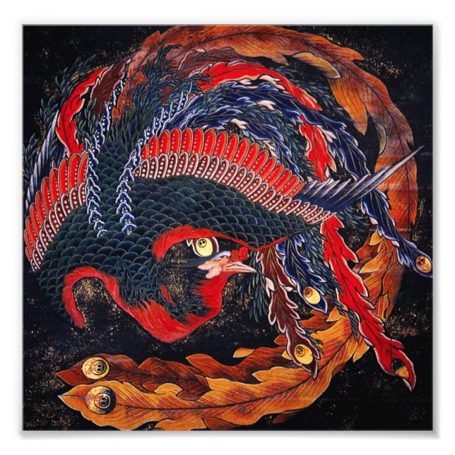 Hokusai Japanese Phoenix Photo Print (Front)