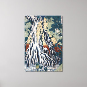 Hokusai Kirifuri Falls, Mount Kurokami, Shimotsuke Canvas Print