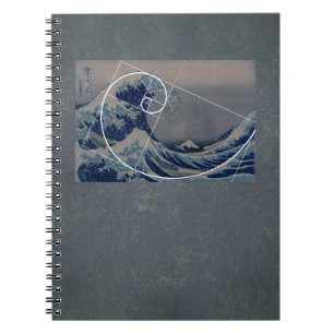 Hokusai Meets Fibonacci, Golden Ratio Notebook