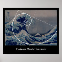Hokusai Meets Fibonacci, Golden Ratio