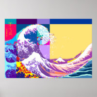 Hokusai Meets Fibonacci, Pop Art Style