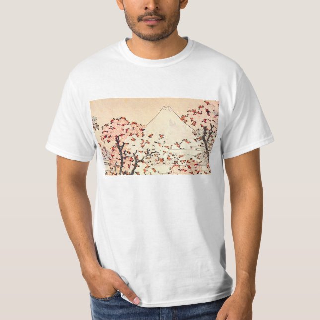 Hokusai Mount Fuji Cherry Blossoms T-Shirt (Front)