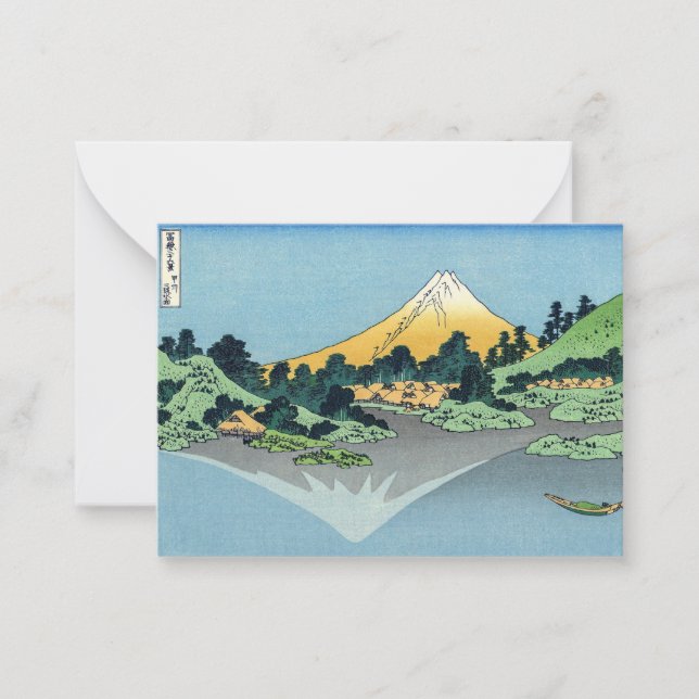 Hokusai - Mount Fuji Reflects in Lake Kawaguchi Card (Front)