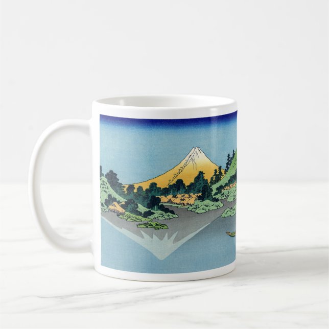 Hokusai - Mount Fuji Reflects in Lake Kawaguchi Coffee Mug (Left)