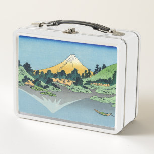 Hokusai - Mount Fuji Reflects in Lake Kawaguchi Metal Lunch Box