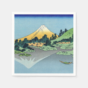 Hokusai - Mount Fuji Reflects in Lake Kawaguchi Napkin