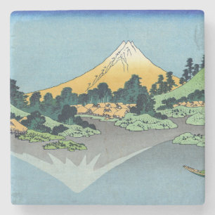 Hokusai - Mount Fuji Reflects in Lake Kawaguchi Stone Coaster