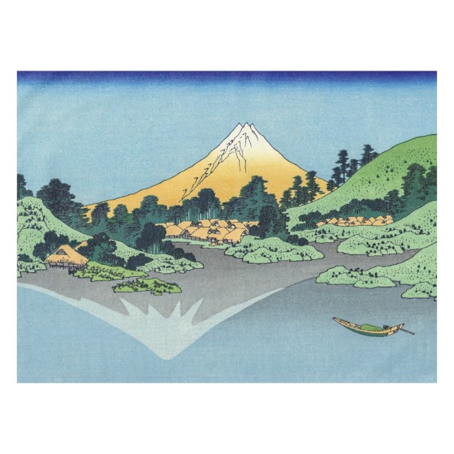 Hokusai - Mount Fuji Reflects in Lake Kawaguchi Tablecloth (Front (Horizontal))