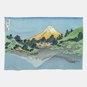 Hokusai - Mount Fuji Reflects in Lake Kawaguchi Tea Towel