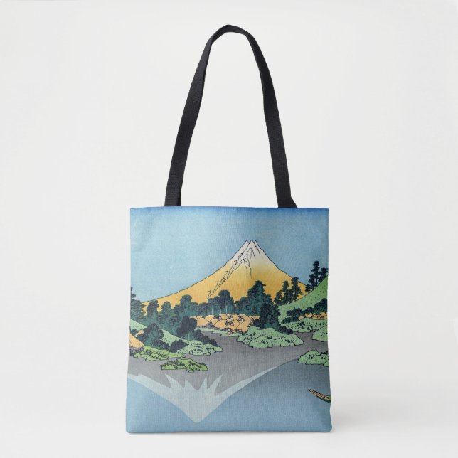 Hokusai - Mount Fuji Reflects in Lake Kawaguchi Tote Bag (Front)