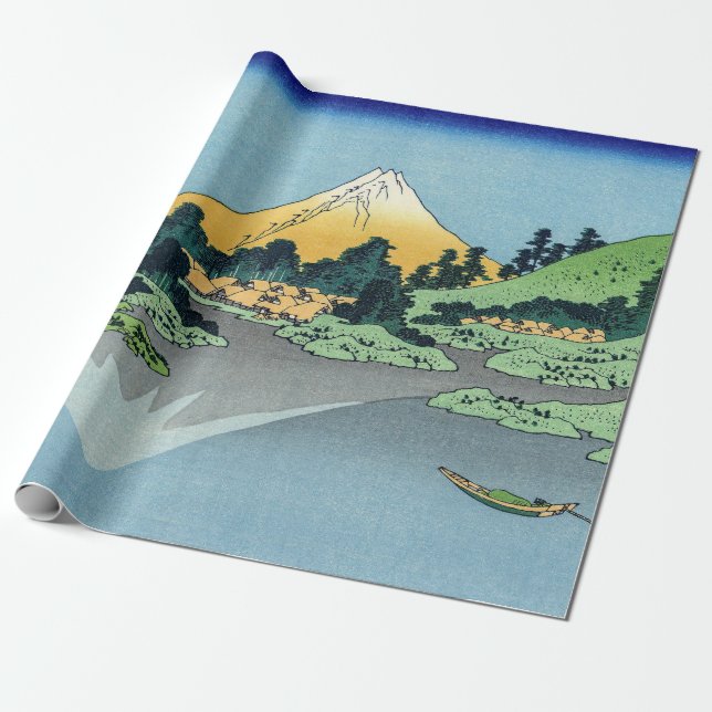 Hokusai - Mount Fuji Reflects in Lake Kawaguchi Wrapping Paper (Unrolled)