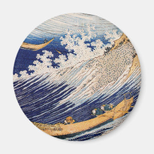 Hokusai Ocean Waves Fishing Boats Magnet