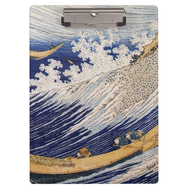 Hokusai Ocean Waves Sea Boats Clipboard (Front)