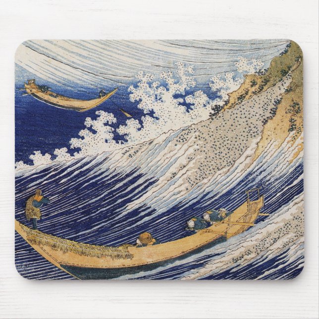 Hokusai Ocean Waves Sea Boats Mouse Mat (Front)