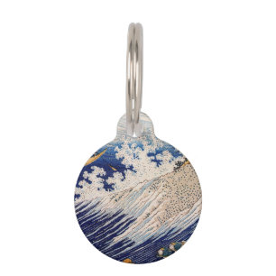 Hokusai Ocean Waves Sea Boats Pet Tag