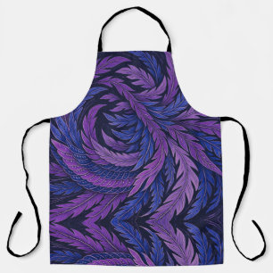 Hokusai Phoenix Apron   Purple　Japanese Art Feathe