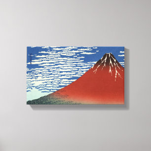 [Hokusai] Red Fuji southern wind clear morning Canvas Print