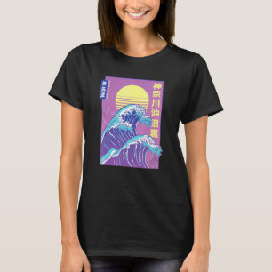 Hokusai Retro Vaporwave Aesthetic Large Wave T-Shirt