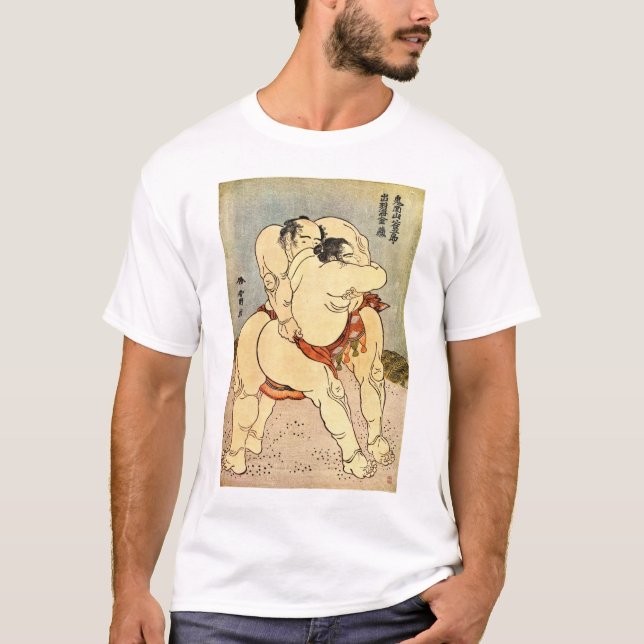 Hokusai Sumo Wrestlers T-Shirt (Front)