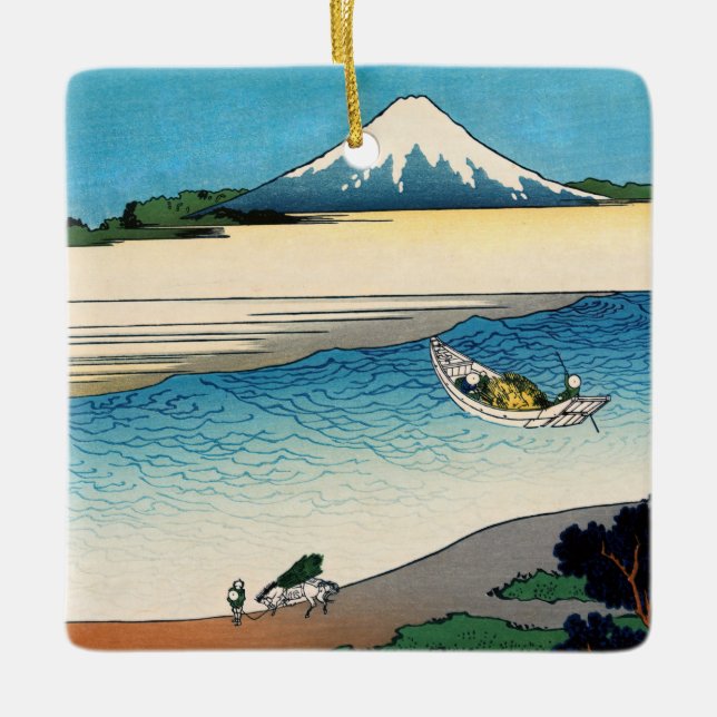 Hokusai - Tama river in the Musashi province Ceramic Ornament (Front)