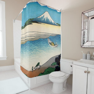 Hokusai - Tama river in the Musashi province Shower Curtain