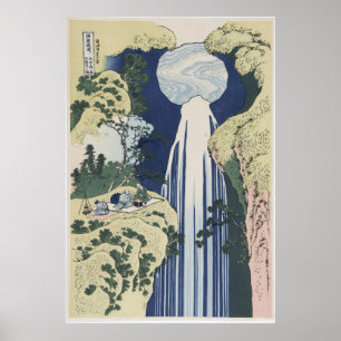 Hokusai - The Amida Falls Landscape Fine Art Poster