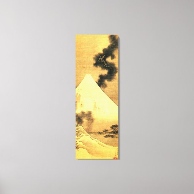 Hokusai The Dragon of Smoke Escaping Mount Fuji Canvas Print (Front)