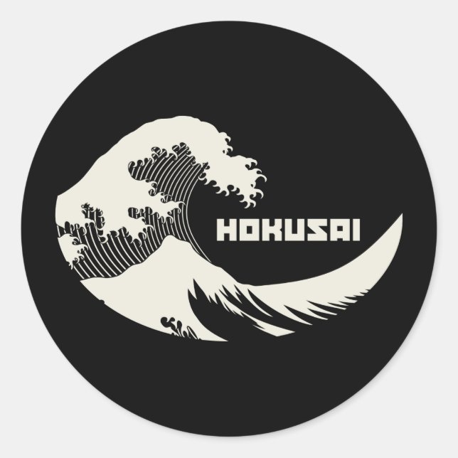 Hokusai - The Great Wave Classic Round Sticker (Front)