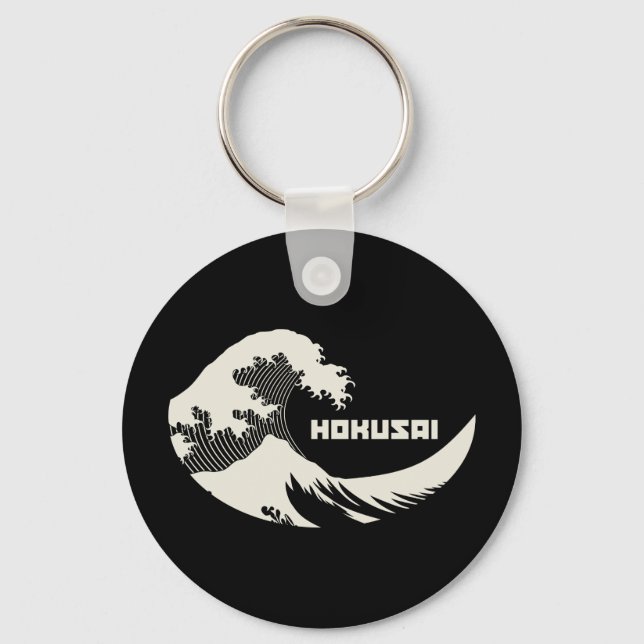 Hokusai - The Great Wave Key Ring (Front)
