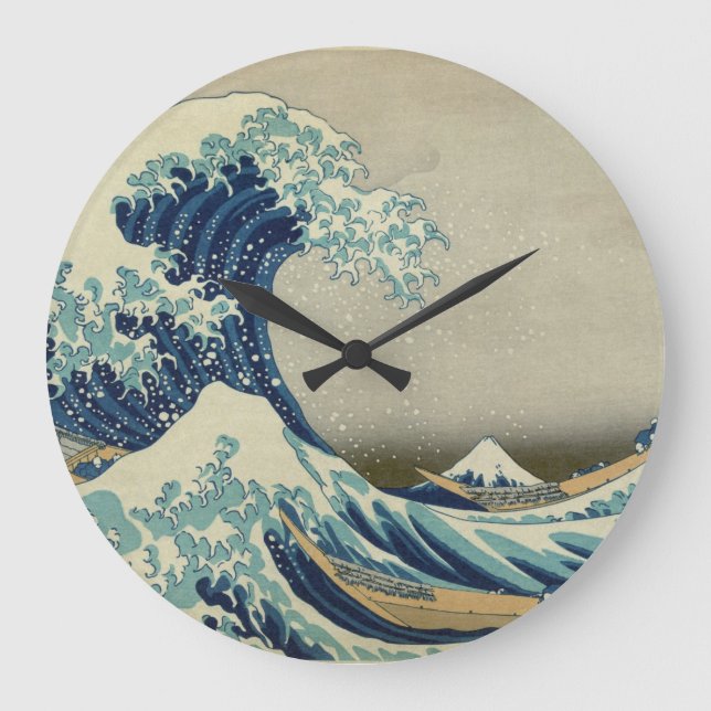 Hokusai - The Great Wave off Kanagawa Large Clock (Front)