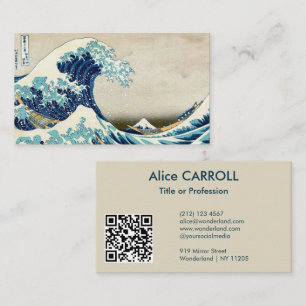 Hokusai - The Great Wave off Kanagawa - QR Code Business Card