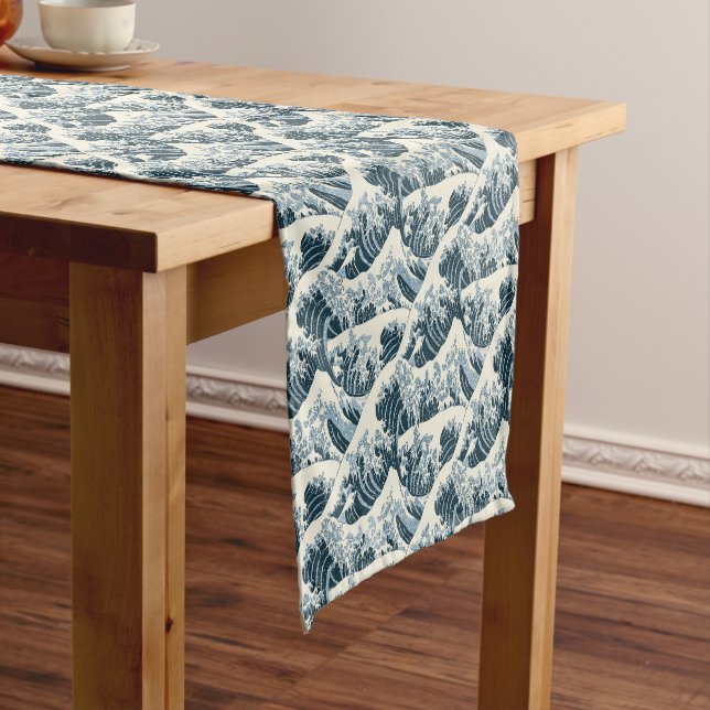Hokusai The Wave Short Table Runner (In Situ)